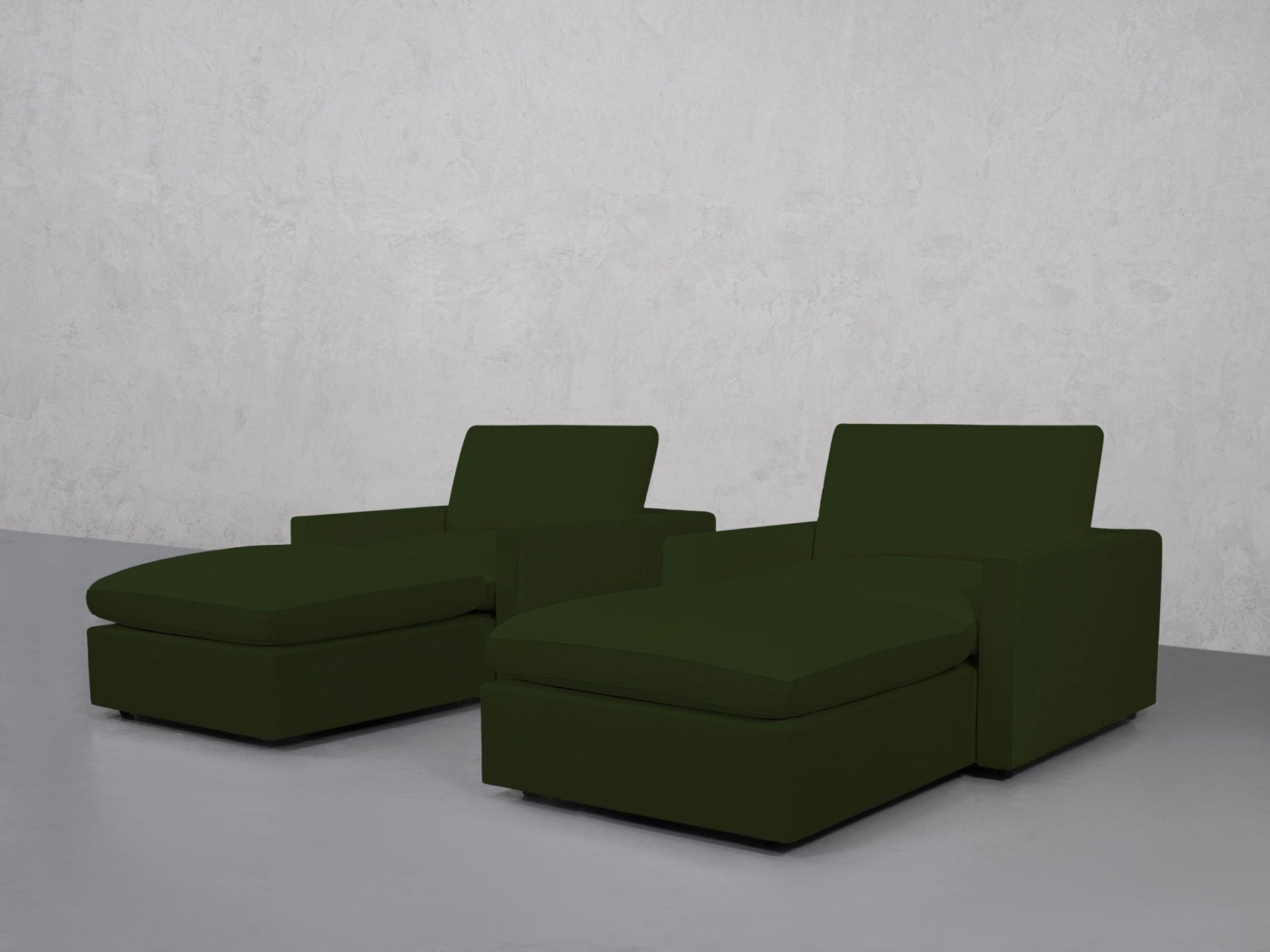 Double Armchairs with Ottomans (Thin Arms) - 7th Avenue