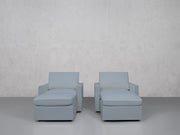 Double Armchairs with Ottomans (Thin Arms) - 7th Avenue