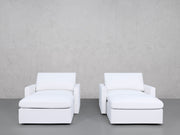 Double Armchairs with Ottomans (Thin Arms) - 7th Avenue