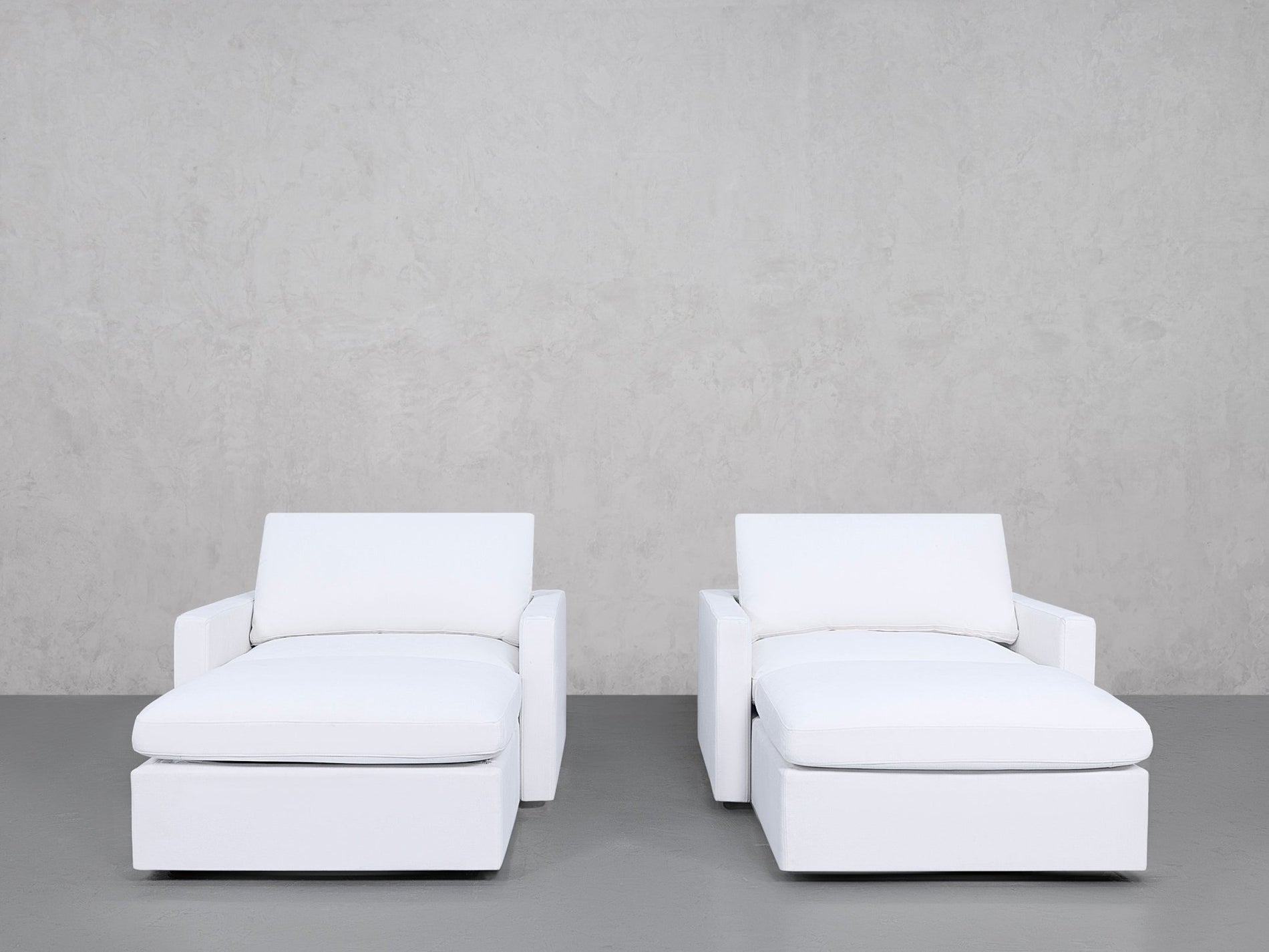 Double Armchairs with Ottomans (Thin Arms) - 7th Avenue