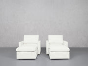 Double Armchairs with Ottomans (Thin Arms) - 7th Avenue