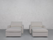 Double Armchairs with Ottomans (Thin Arms) - 7th Avenue