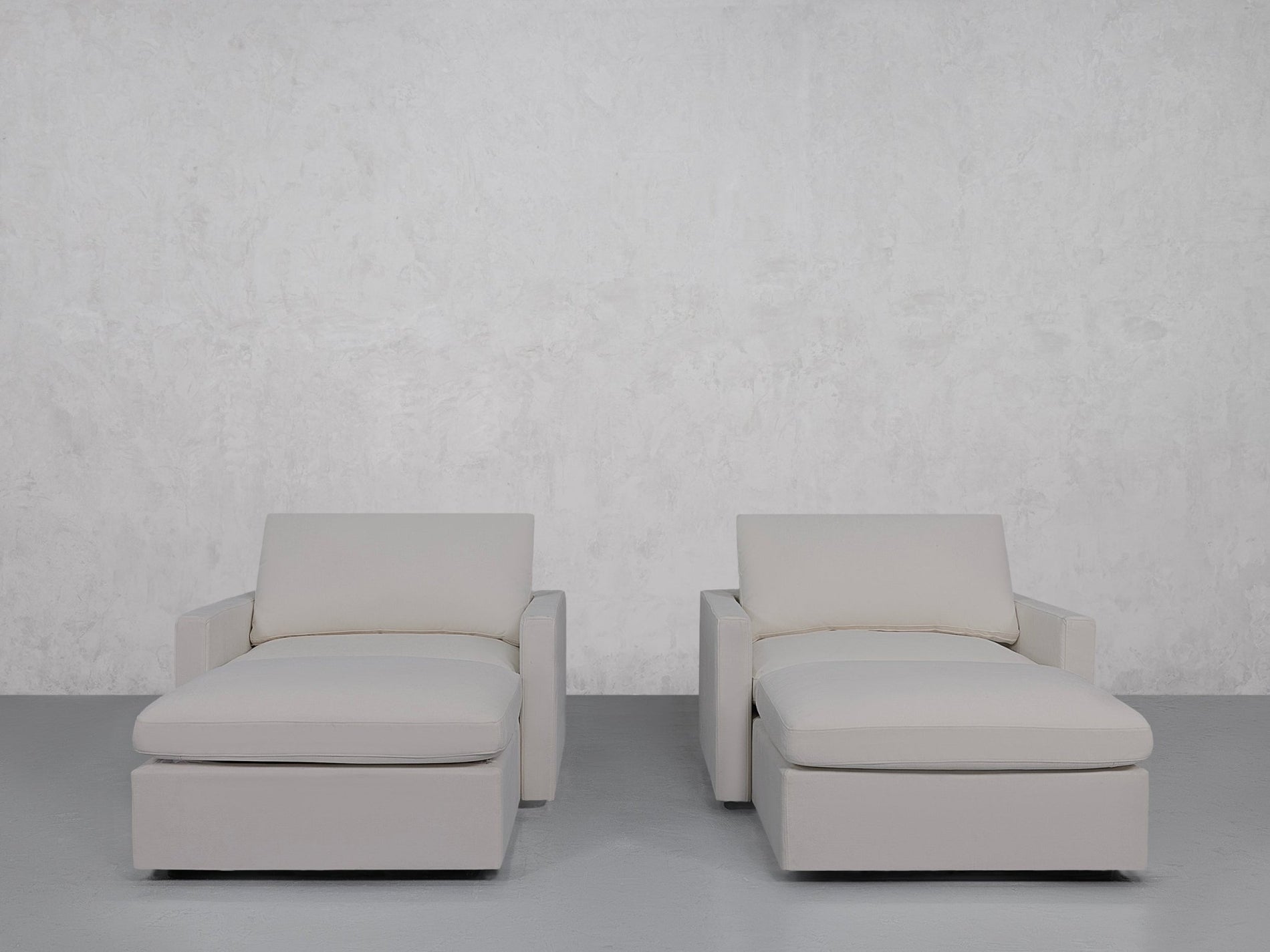 Double Armchairs with Ottomans (Thin Arms) - 7th Avenue