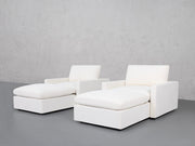 Double Armchairs with Ottomans (Thin Arms) - 7th Avenue