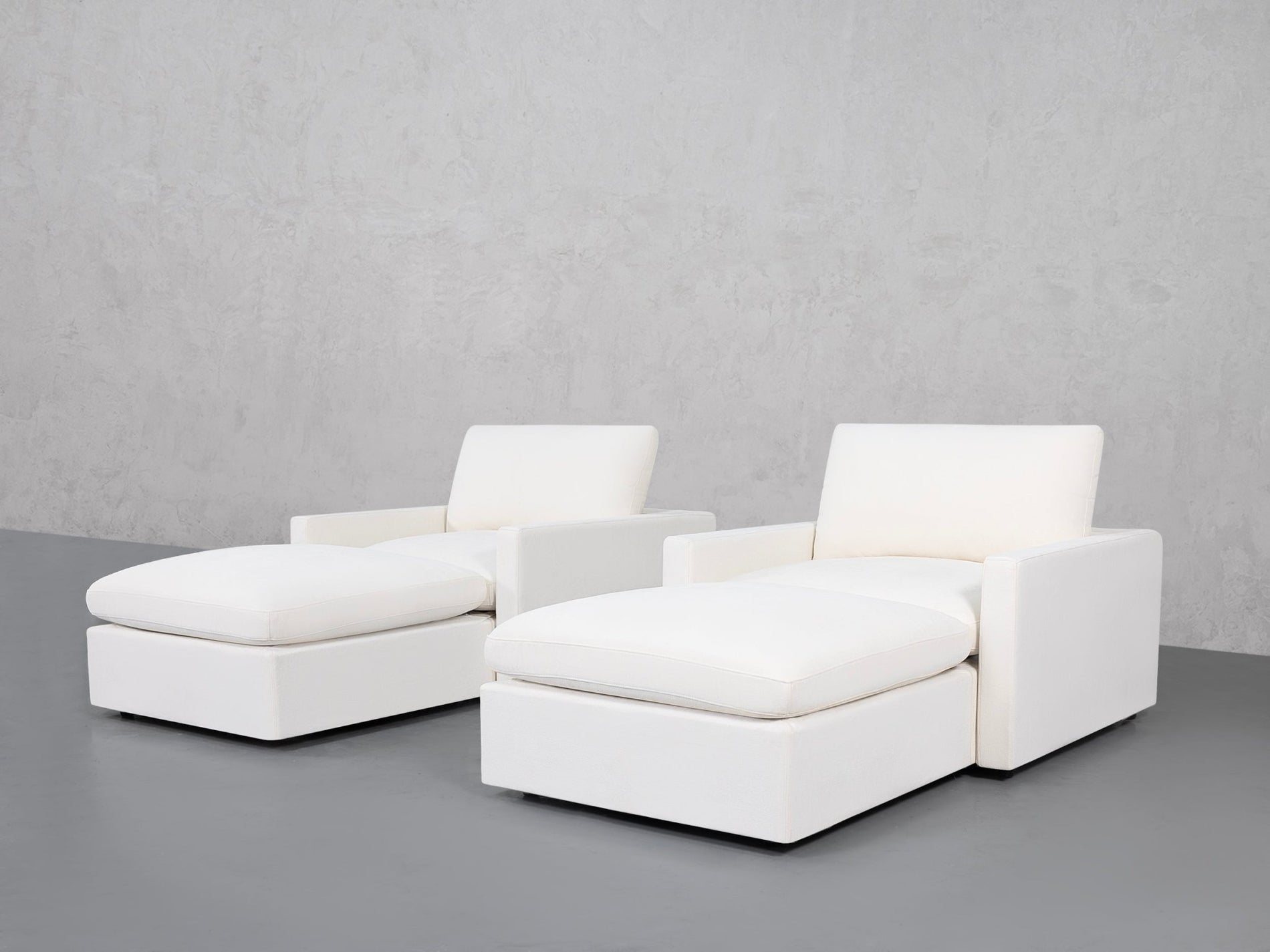 Double Armchairs with Ottomans (Thin Arms) - 7th Avenue