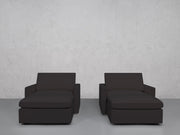 Double Armchairs with Ottomans (Thin Arms) - 7th Avenue