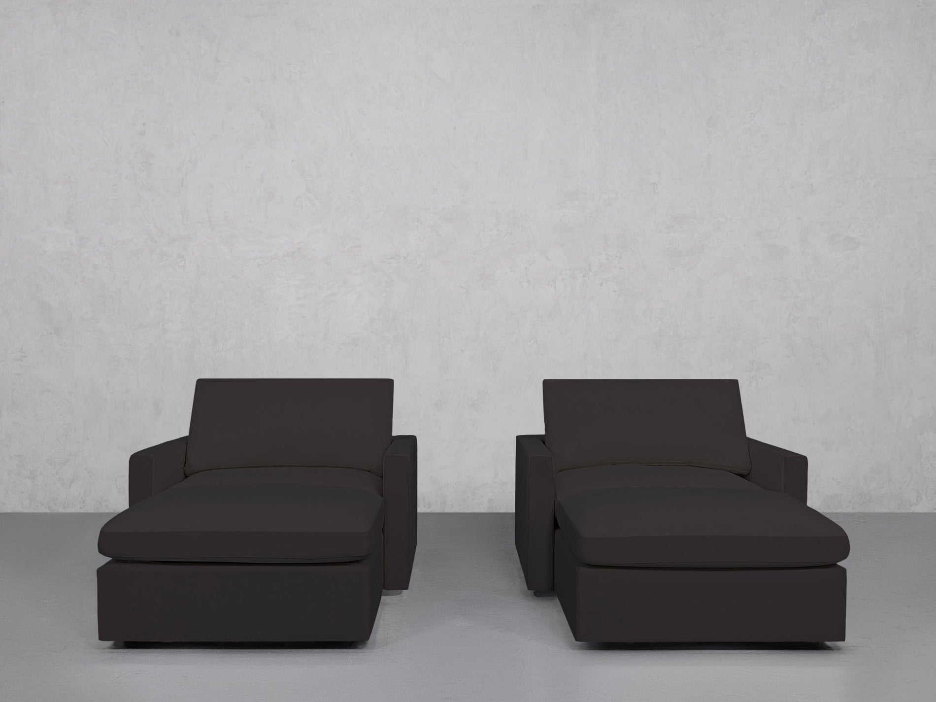 Double Armchairs with Ottomans (Thin Arms) - 7th Avenue