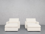 Double Armchairs with Ottomans (Thin Arms) - 7th Avenue