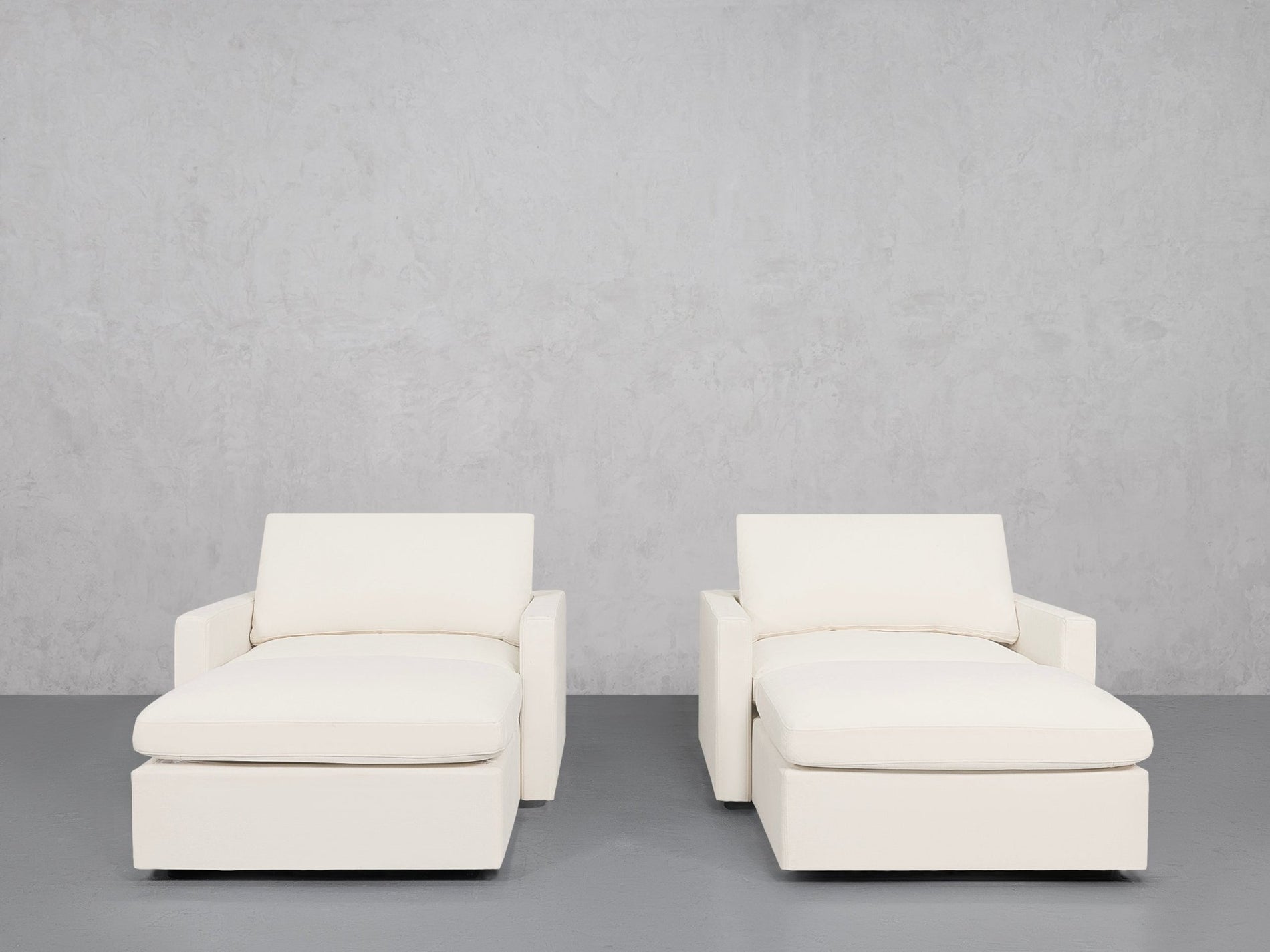 Double Armchairs with Ottomans (Thin Arms) - 7th Avenue