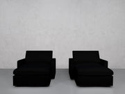 Double Armchairs with Ottomans (Thin Arms) - 7th Avenue