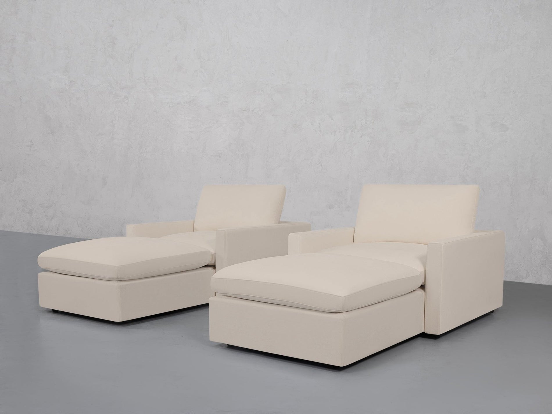 Double Armchairs with Ottomans (Thin Arms) - 7th Avenue