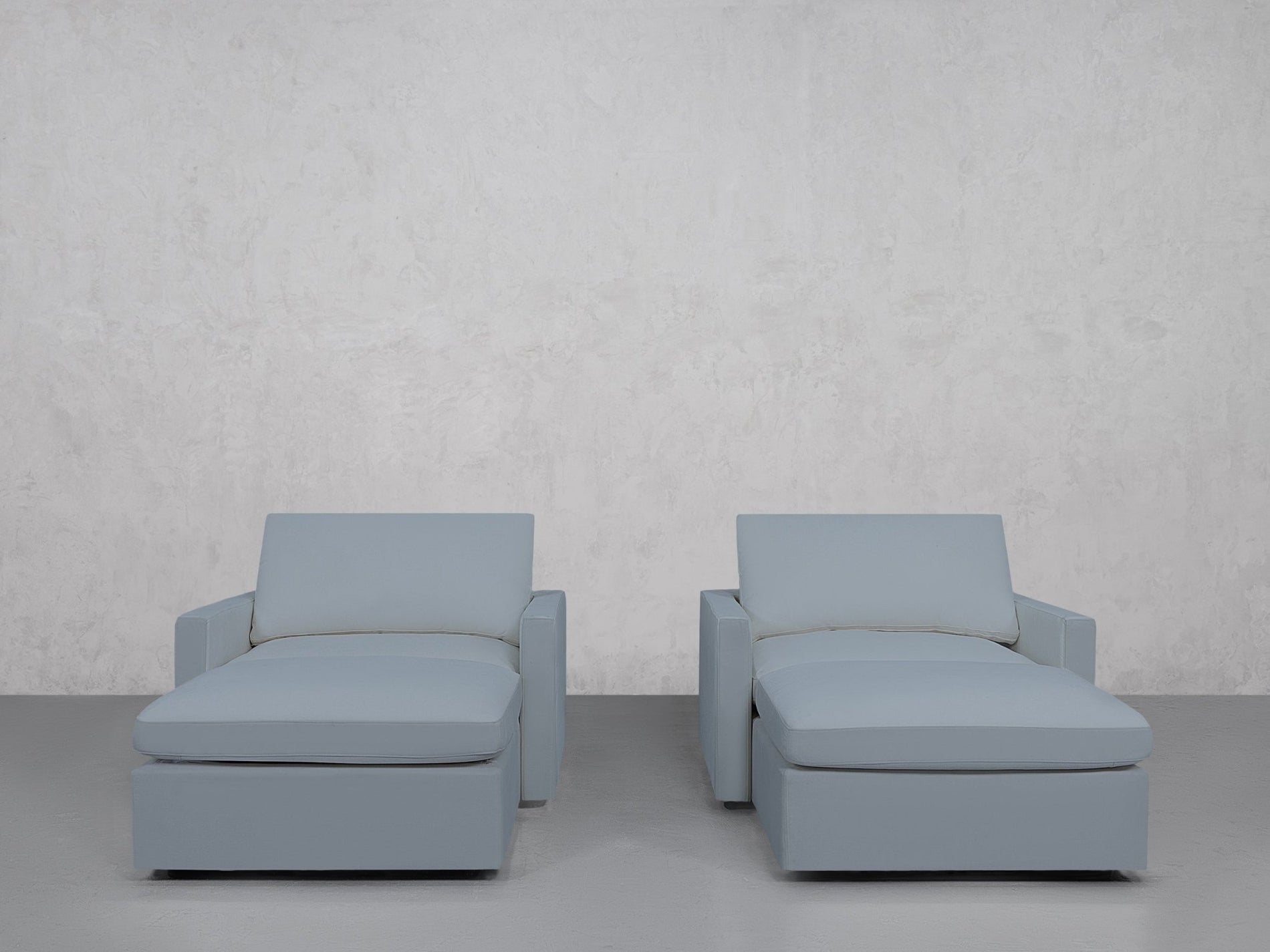 Double Armchairs with Ottomans (Thin Arms) - 7th Avenue