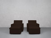 Double Armchairs with Ottomans (Thin Arms) - 7th Avenue