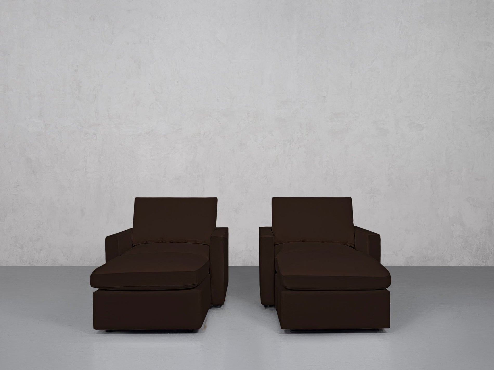 Double Armchairs with Ottomans (Thin Arms) - 7th Avenue