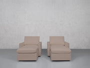 Double Armchairs with Ottomans (Thin Arms) - 7th Avenue