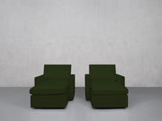 Double Armchairs with Ottomans (Thin Arms) - 7th Avenue