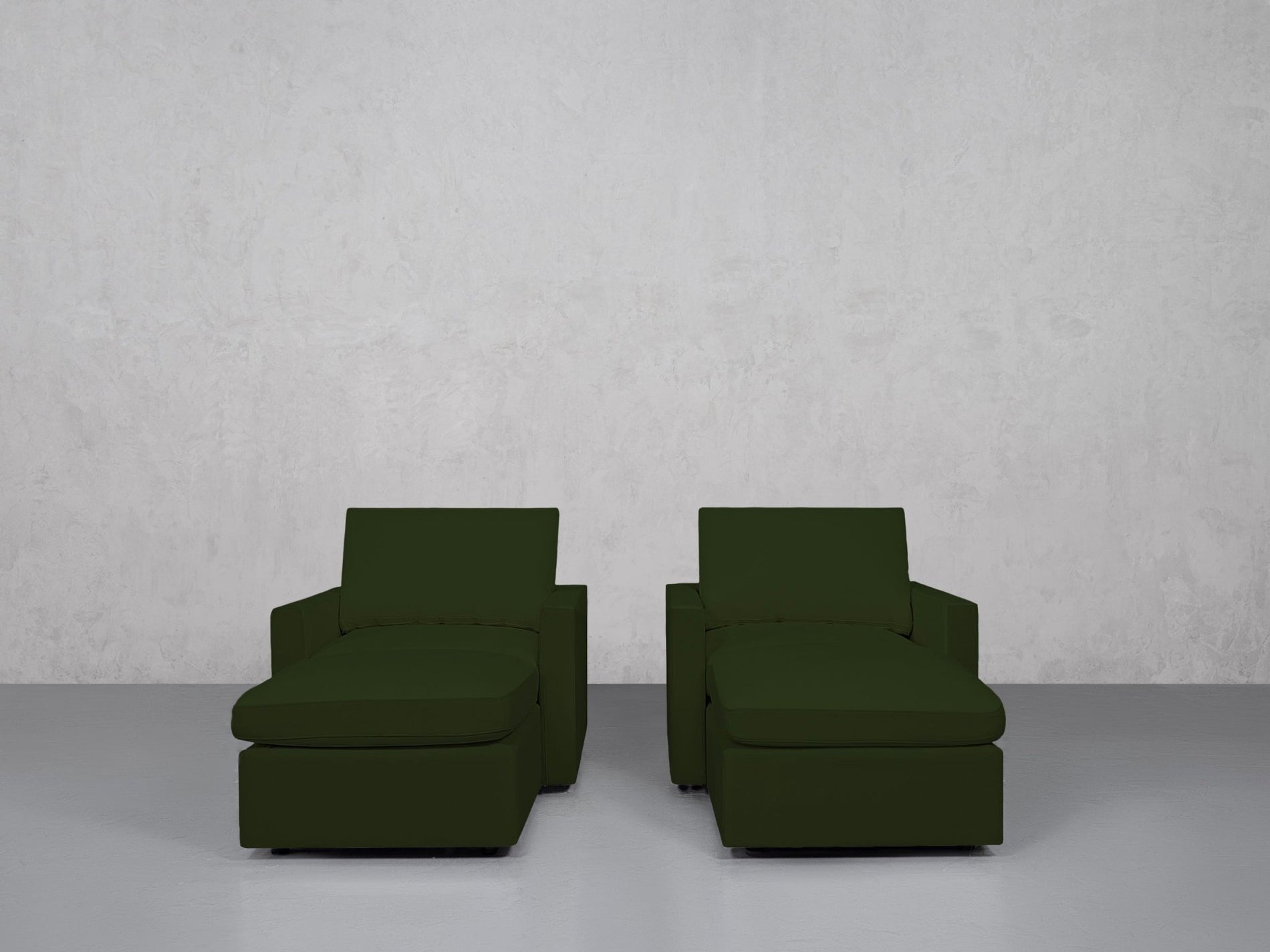 Double Armchairs with Ottomans (Thin Arms) - 7th Avenue
