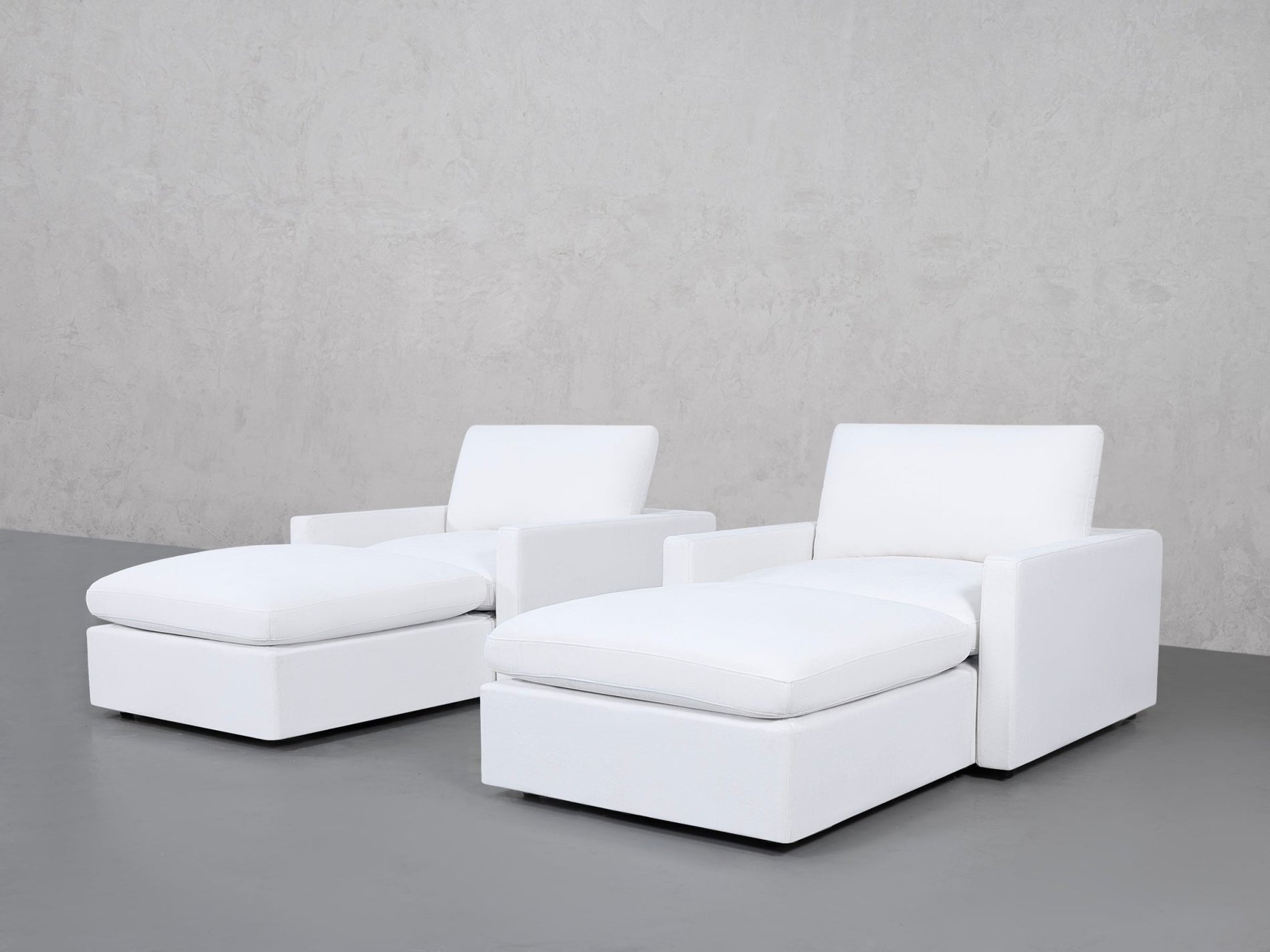 Double Armchairs with Ottomans (Thin Arms) - 7th Avenue