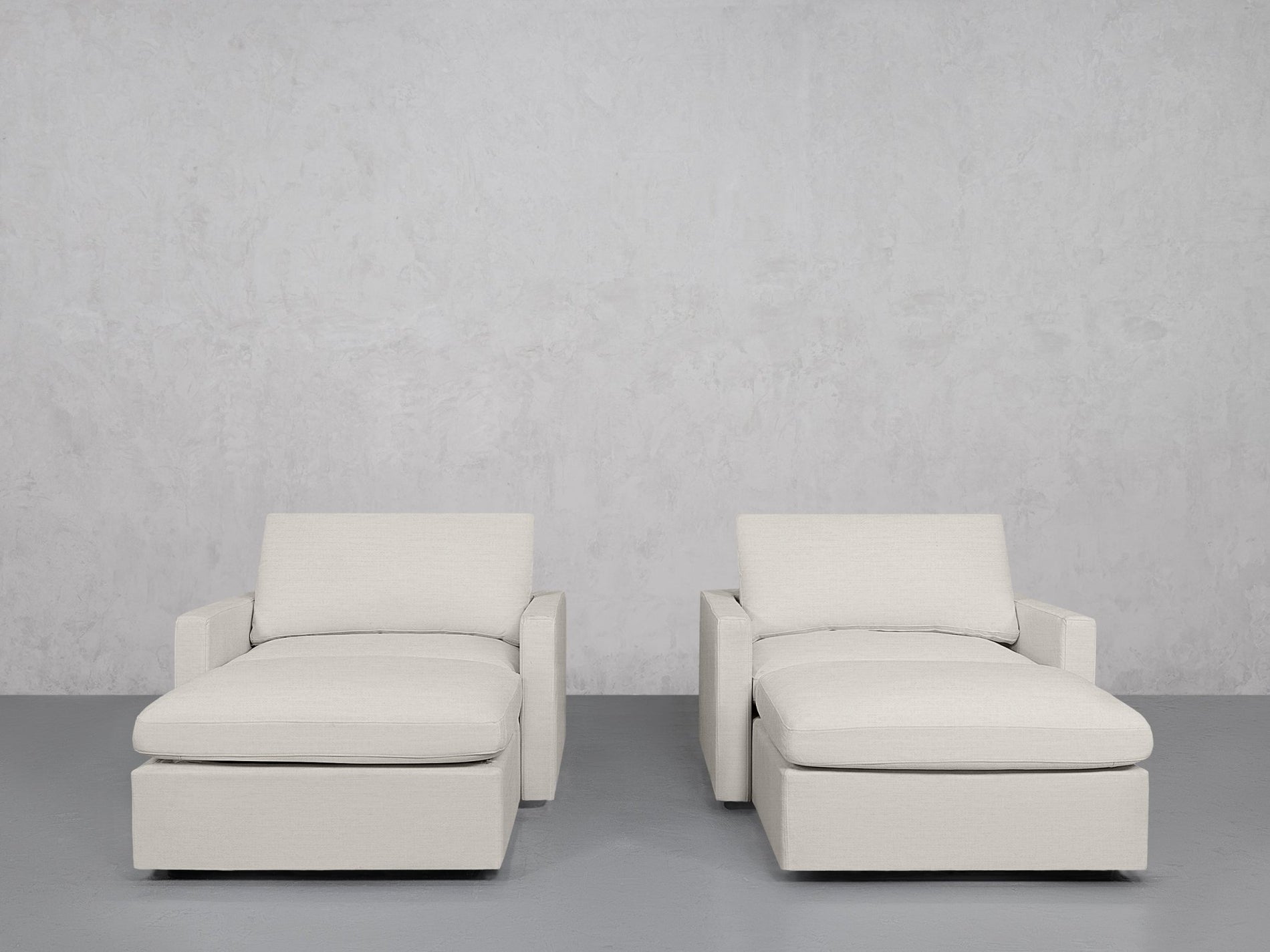 Double Armchairs with Ottomans (Thin Arms) - 7th Avenue