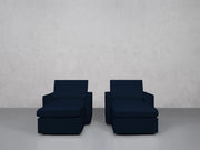 Double Armchairs with Ottomans (Thin Arms) - 7th Avenue