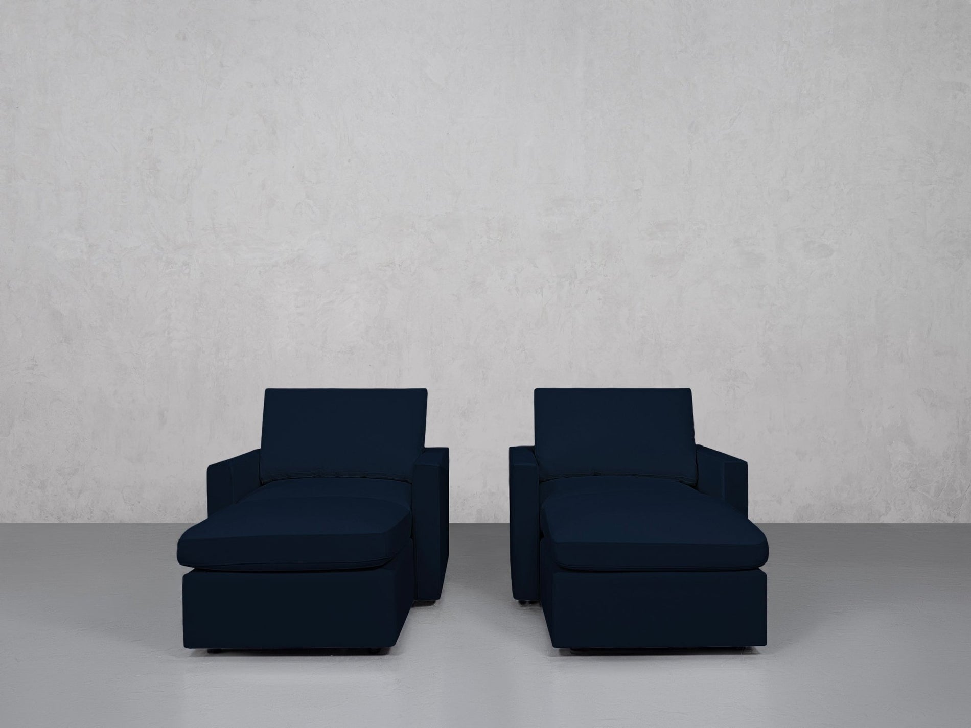 Double Armchairs with Ottomans (Thin Arms) - 7th Avenue