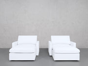 Double Armchairs with Ottomans (Thin Arms) - 7th Avenue