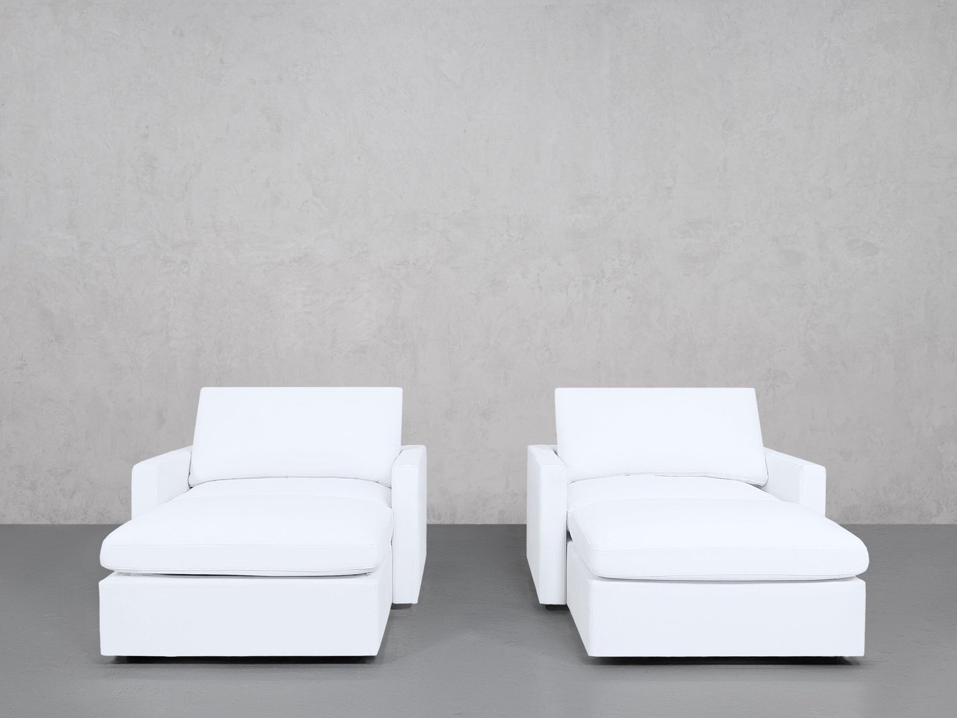 Double Armchairs with Ottomans (Thin Arms) - 7th Avenue