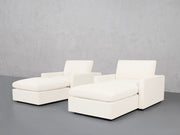Double Armchairs with Ottomans (Thin Arms) - 7th Avenue