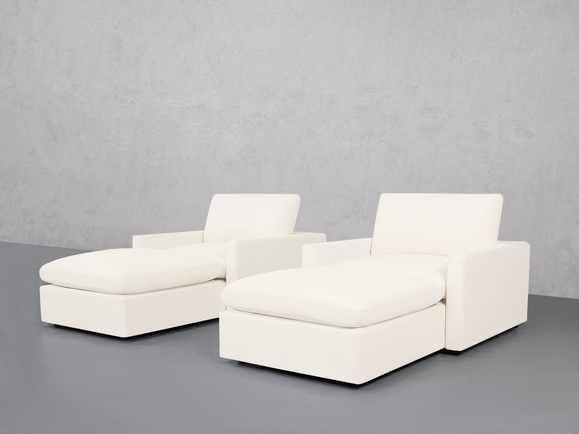 Double Armchairs with Ottomans (Thin Arms) - 7th Avenue