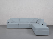 5-Seat Modular Corner Right Lounger Sectional (Thin Arms)