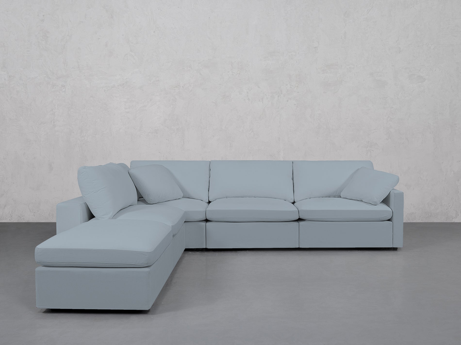 5-Seat Modular Corner Lounger Sectional (Thin Arms)