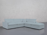 5-Seat Modular Corner Right Lounger Sectional (Thin Arms)