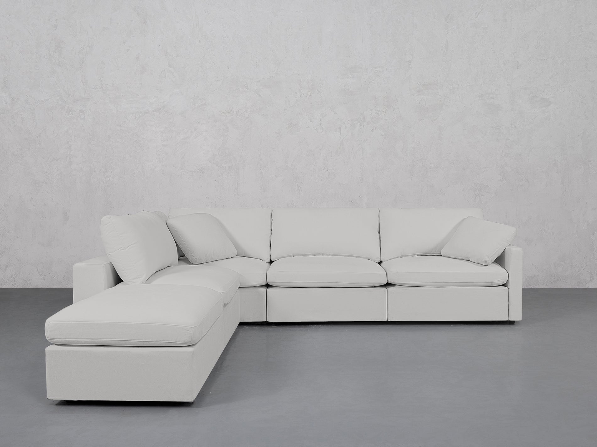 5-Seat Modular Corner Lounger Sectional (Thin Arms)