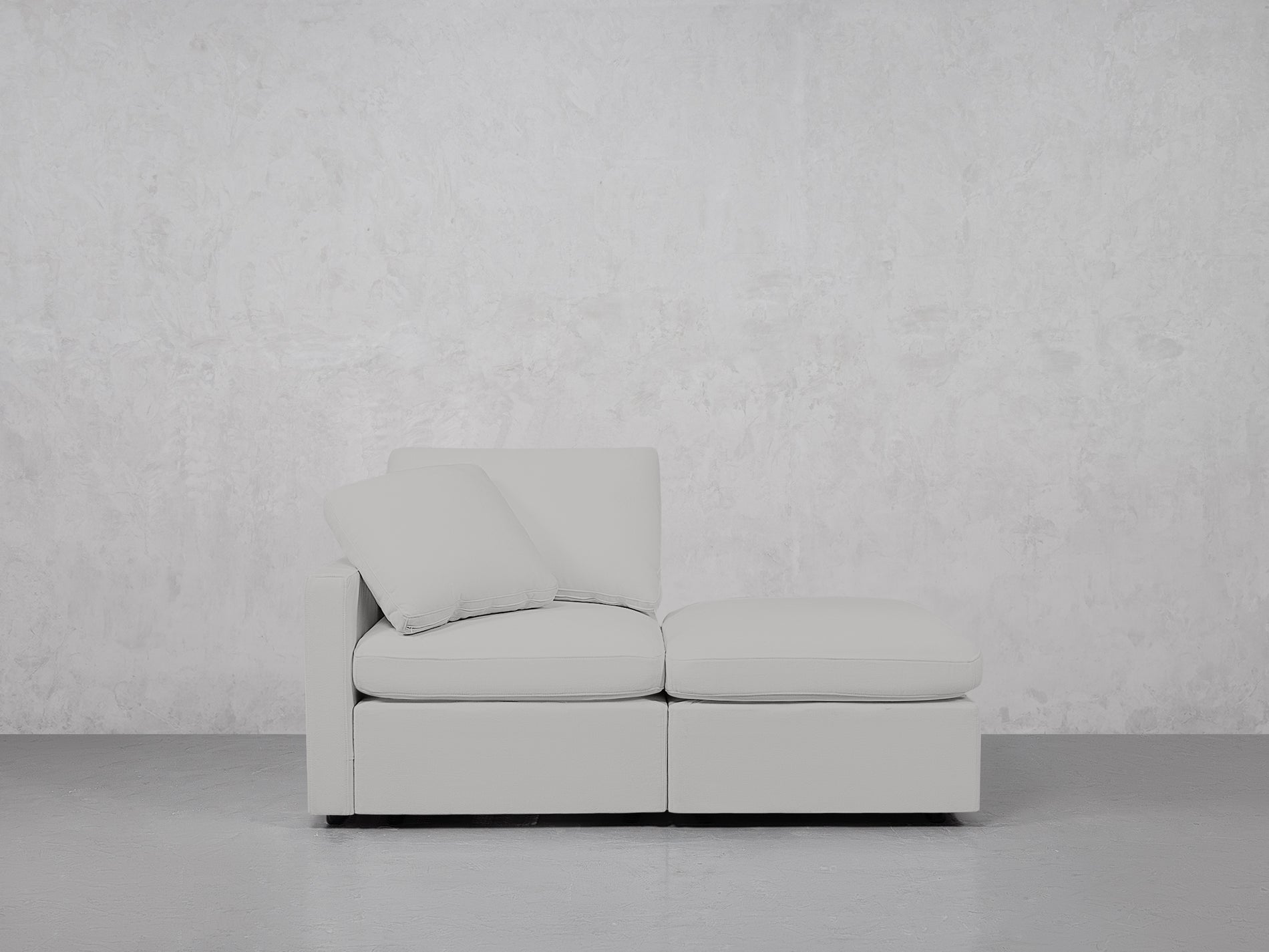 2-Seat Modular Lounger Loveseat (Thin Arm)