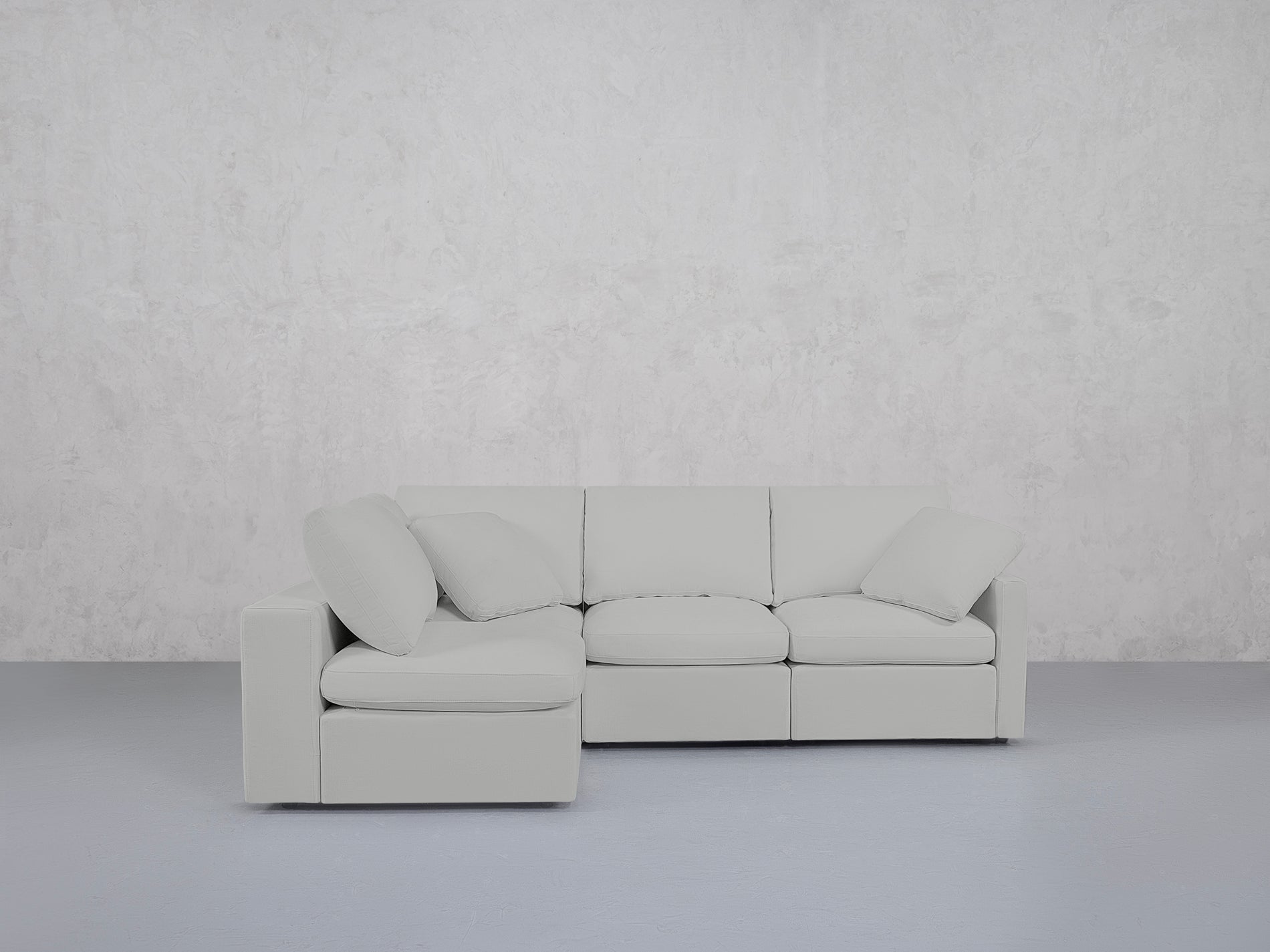 4-Seat Modular Open Corner Sectional (Thin Arm)