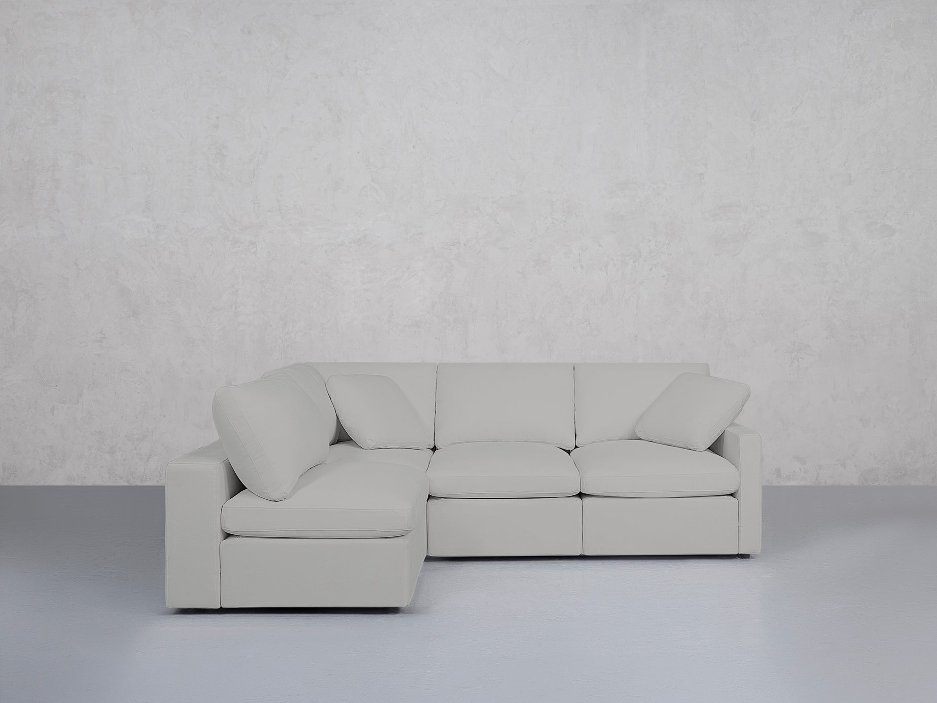 4-Seat Modular Open Corner Sectional (Thin Arm)