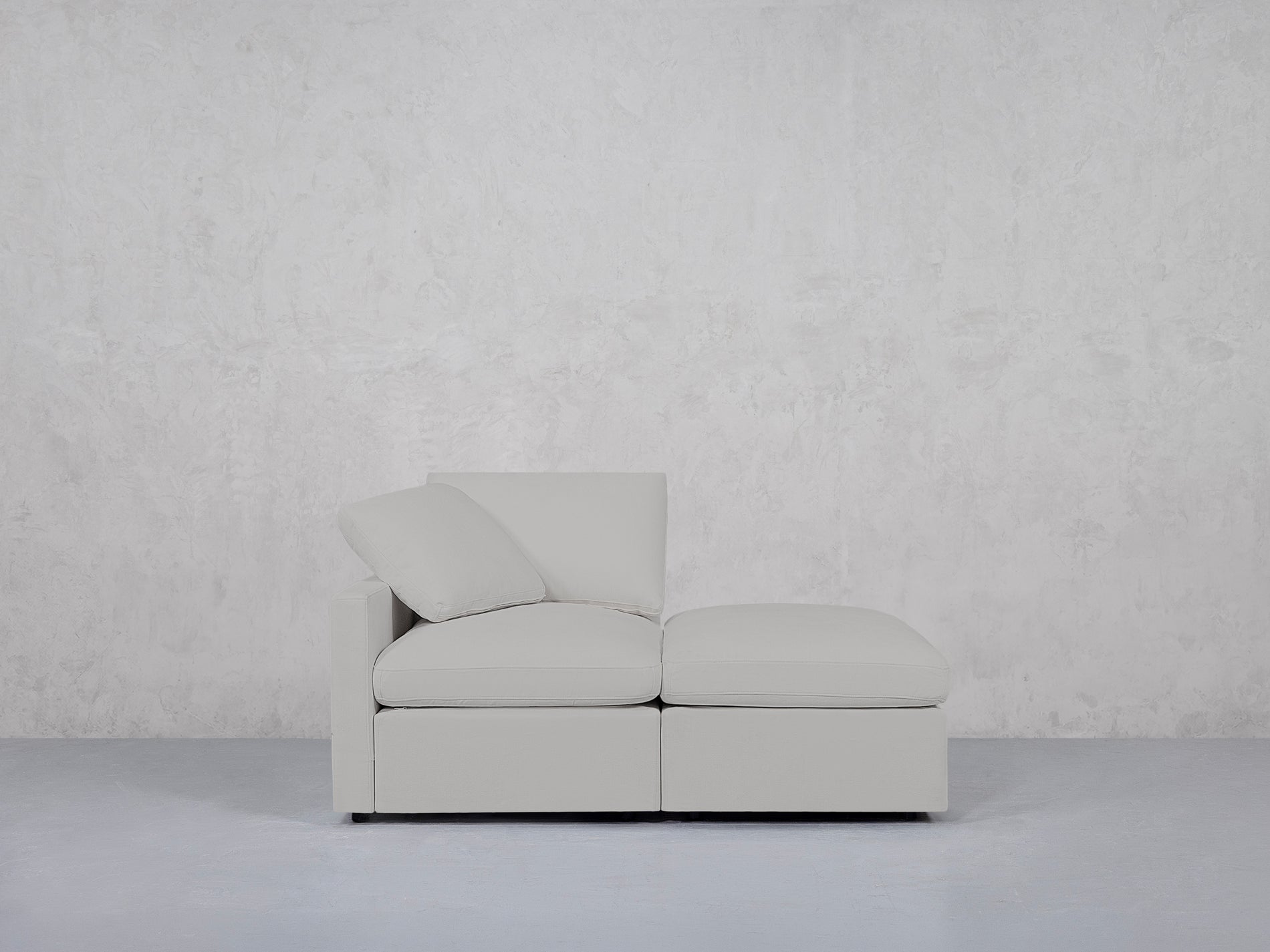 2-Seat Modular Lounger Loveseat (Thin Arm)