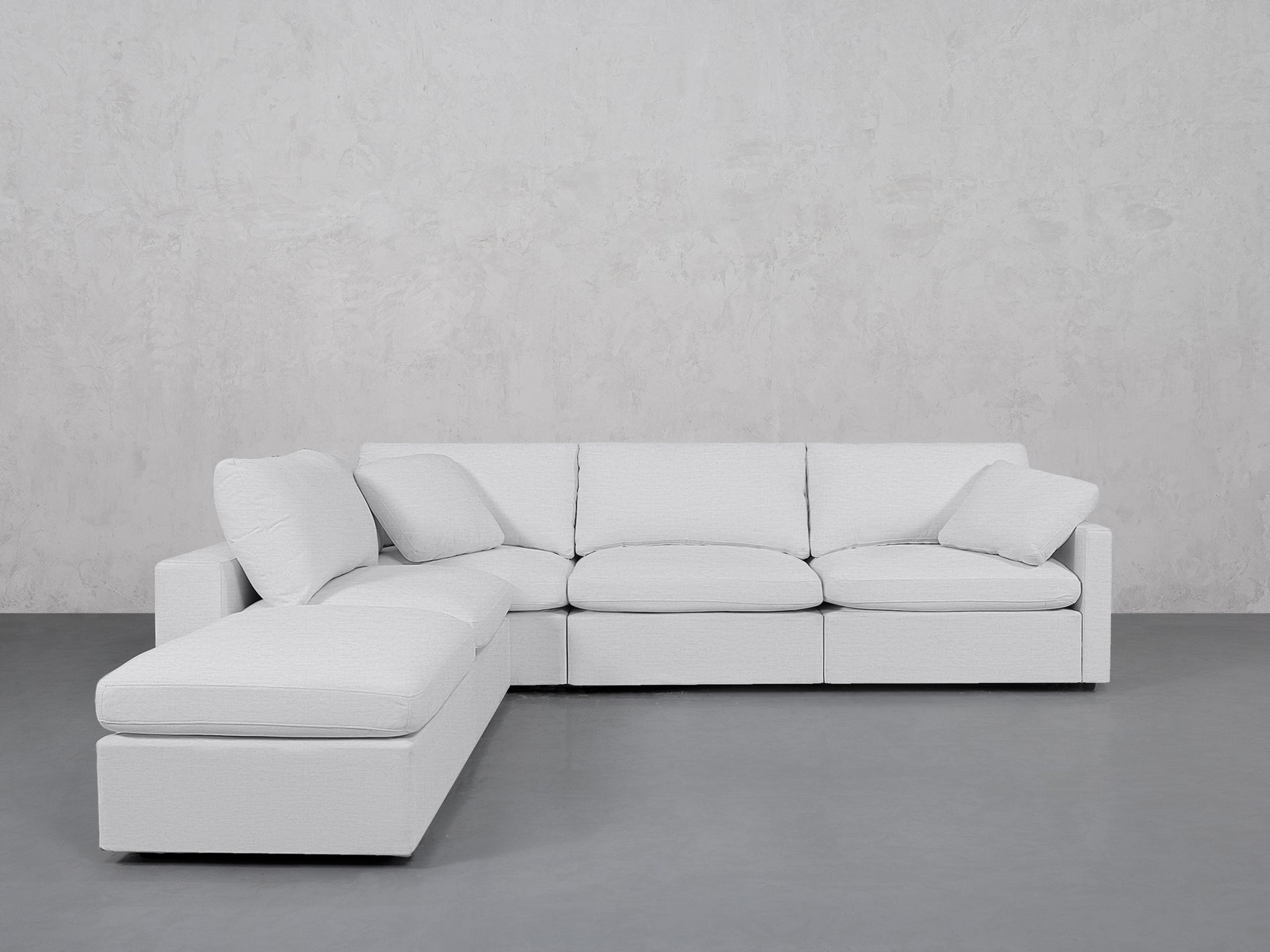 5-Seat Modular Corner Lounger Sectional (Thin Arms)