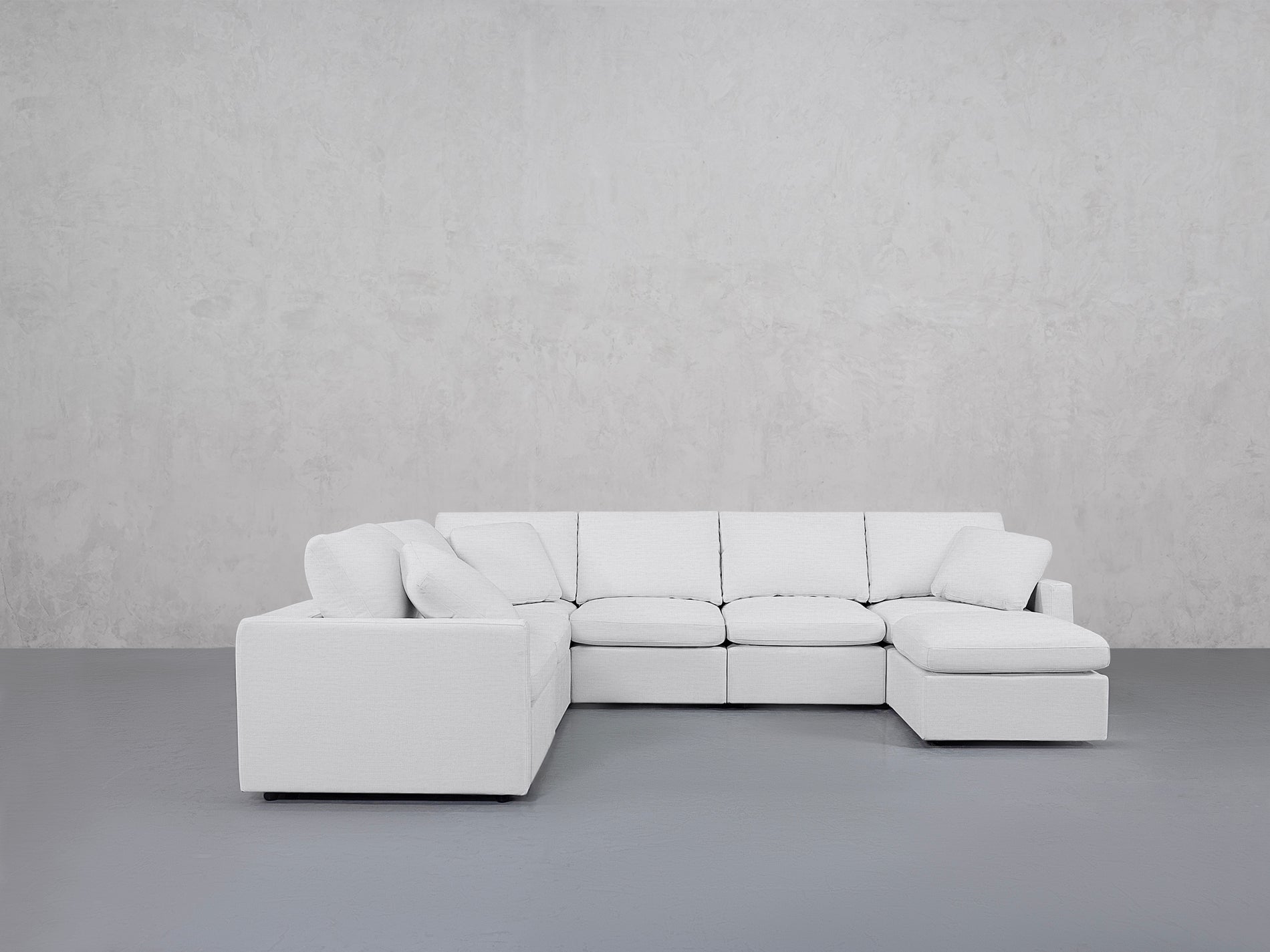7-Seat Modular Chaise Corner Sectional (Thin Arms)