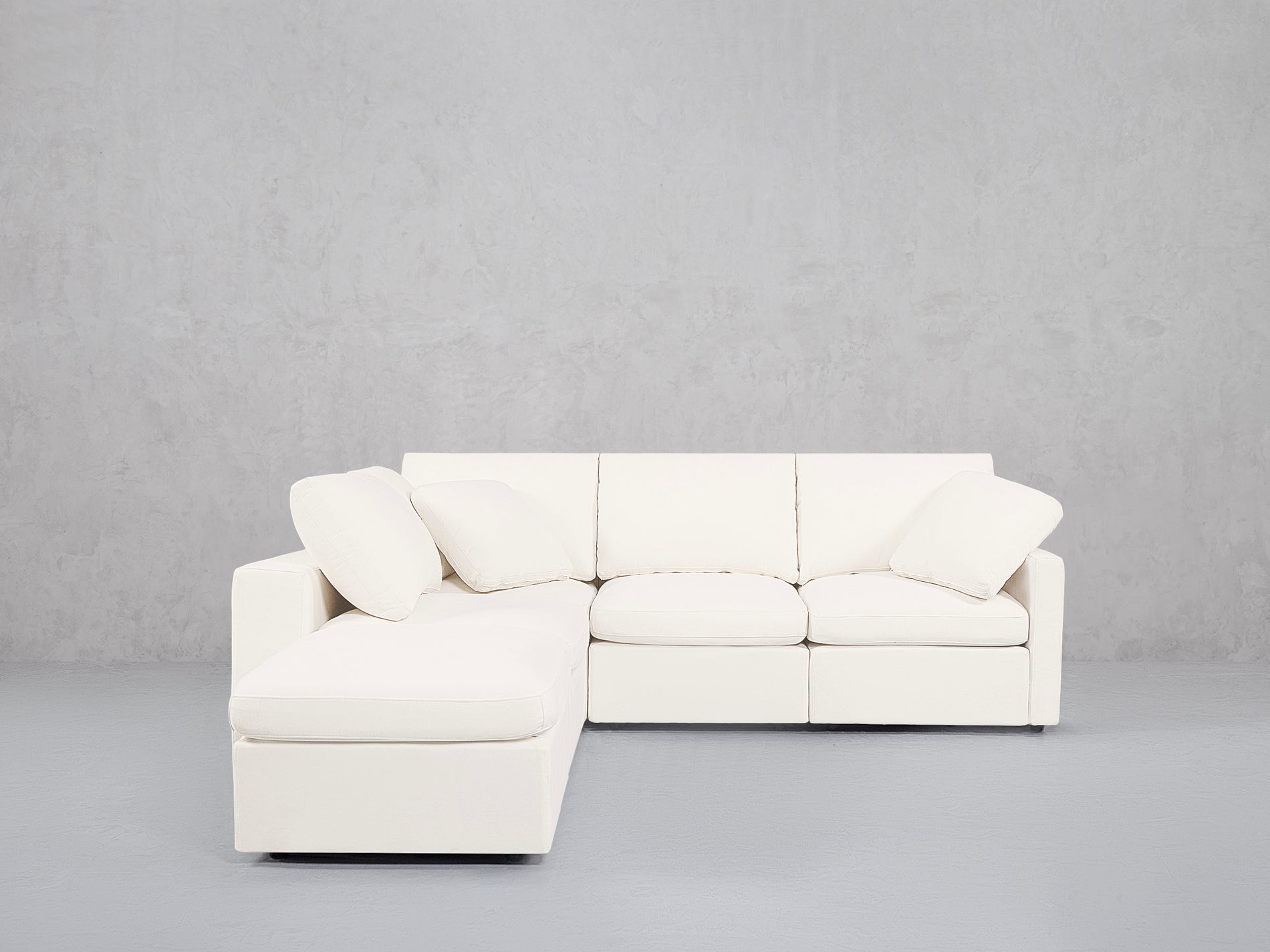 5-Seat Modular Corner Lounger Sectional (Thin Arms)