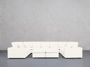 9-Seat Modular U-Sectional with Double Ottoman (Thin Arms)