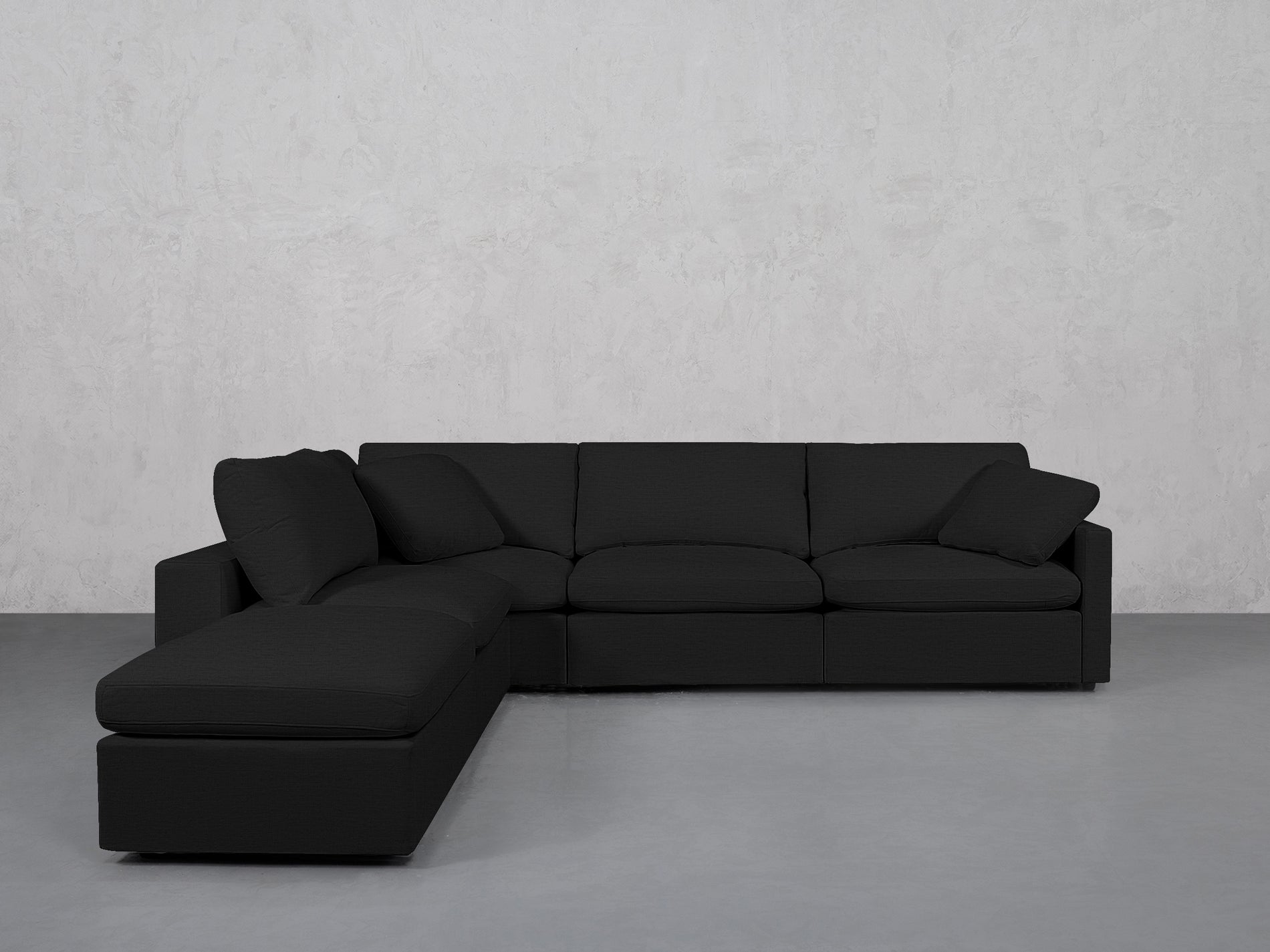 5-Seat Modular Corner Lounger Sectional (Thin Arms)