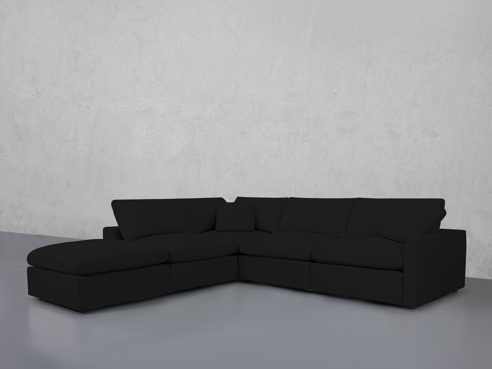 5-Seat Modular Corner Lounger Sectional (Thin Arms)