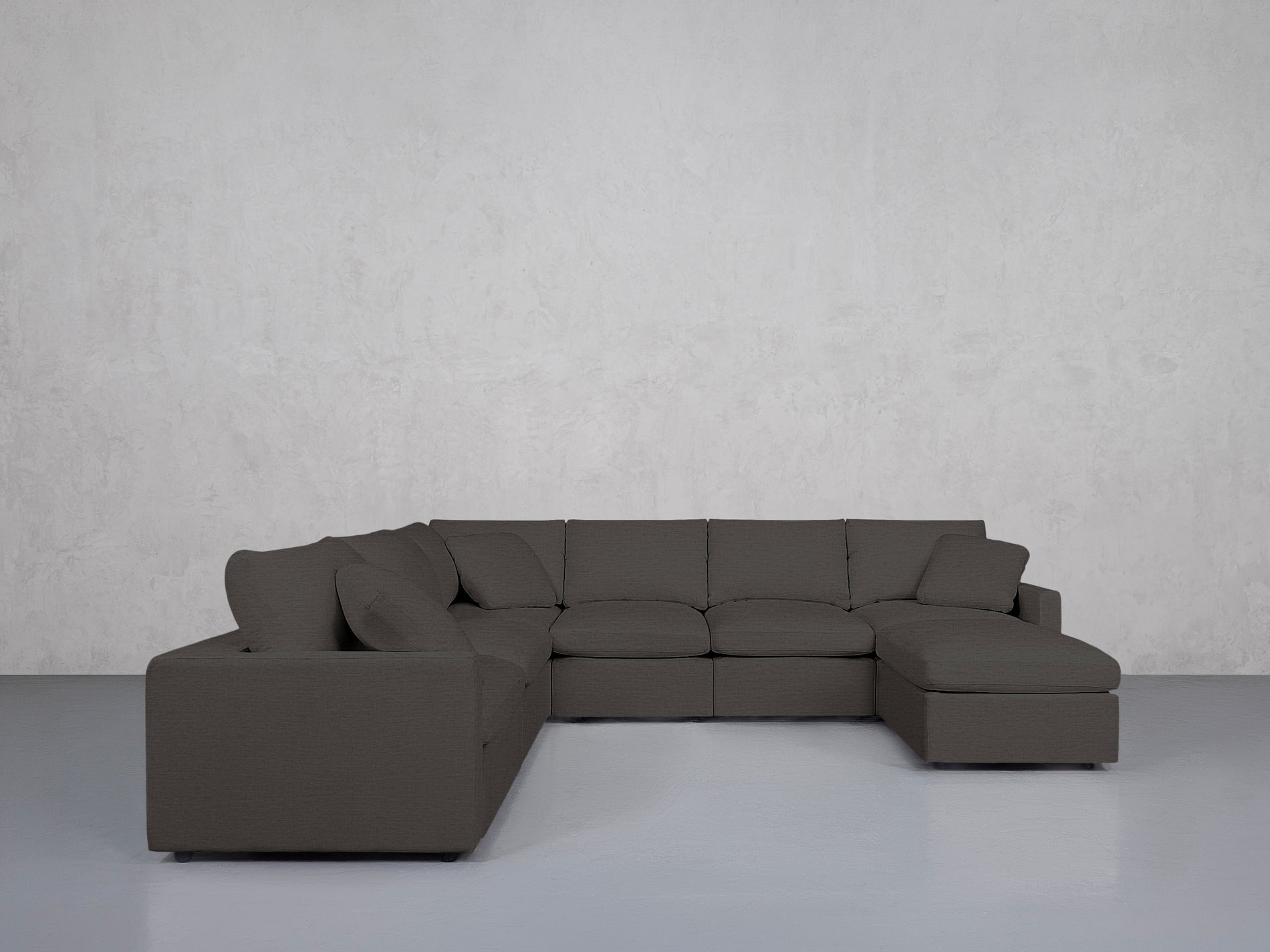 7-Seat Modular Chaise Corner Sectional (Thin Arms)