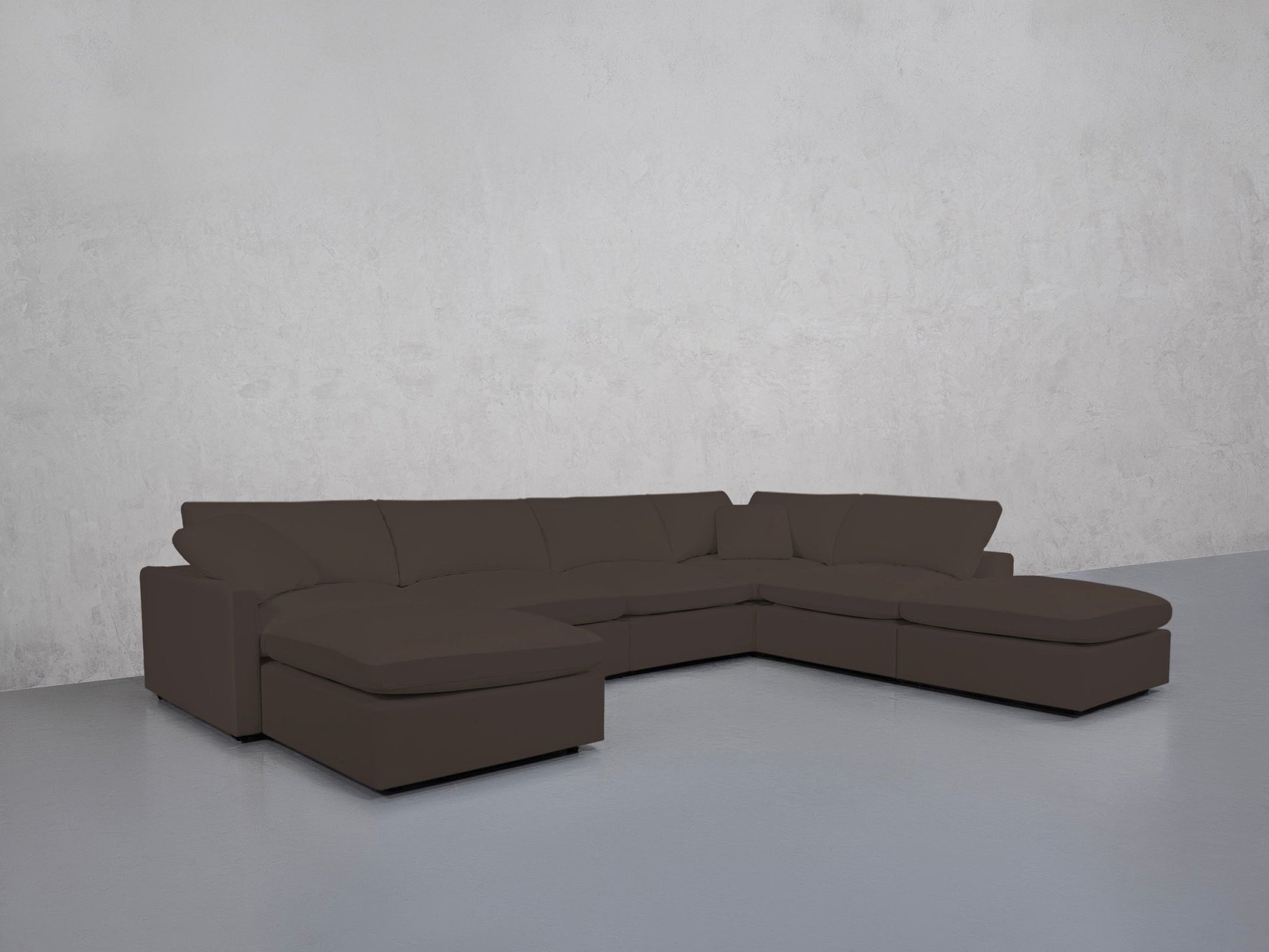 7-Seat Modular Chaise Corner Right Lounger Sectional (Thin Arm)