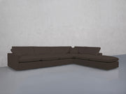 6-Seat Modular Corner Right Lounger Sectional (Thin Arms)