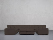 9-Seat Modular U-Sectional with Double Ottoman (Thin Arms)
