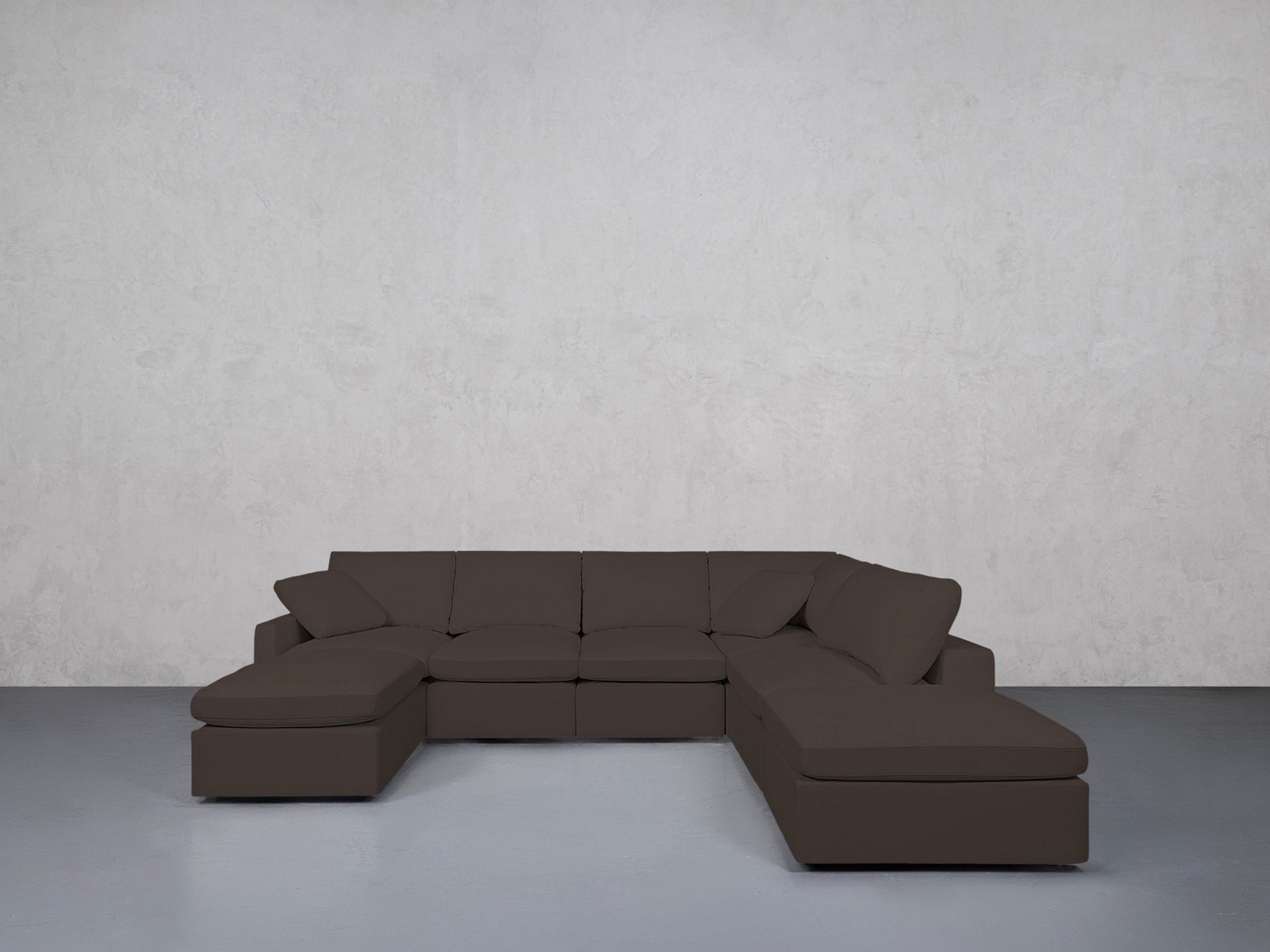 7-Seat Modular Chaise Corner Right Lounger Sectional (Thin Arm)