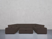 9-Seat Modular U-Sectional with Double Ottoman (Thin Arms)