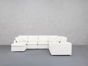 7-Seat Modular Chaise Corner Right Sectional (Thin Arms)